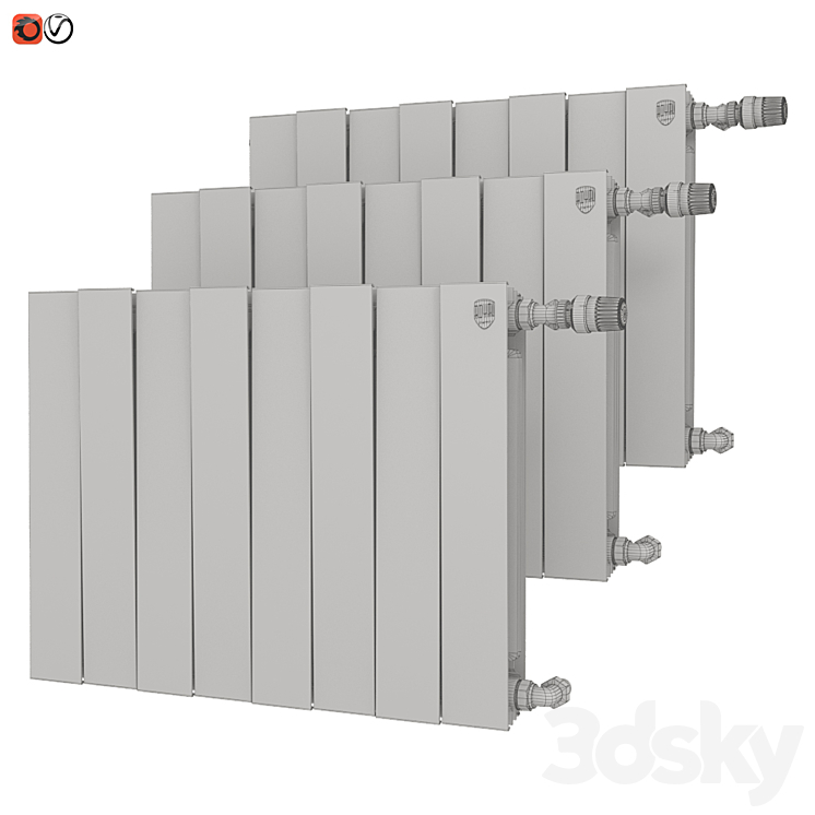 Bimetal radiator PIANOFORTE 3D Model