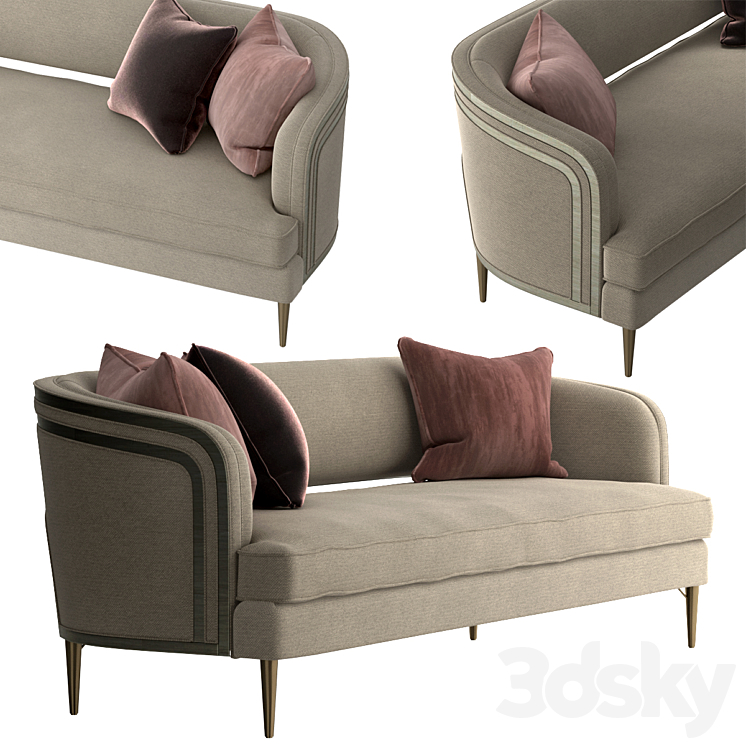 Caracole – Tranquil Sofa 3DS Max - thumbnail 1