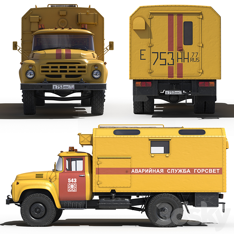 Zil 130 Gorsvet 3D Model