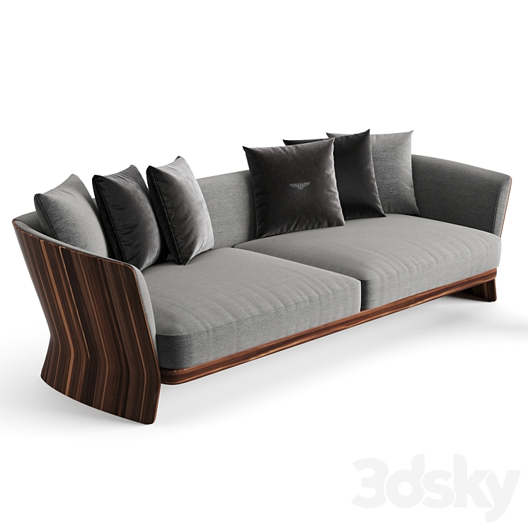 Bentley home newent sofa 3DS Max Model - thumbnail 2