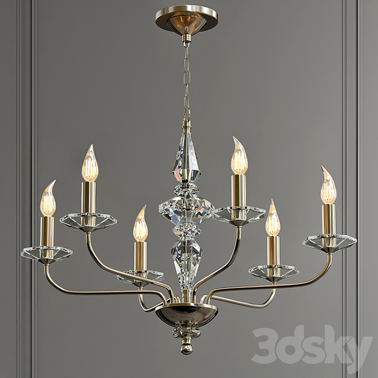 Moro crystal chandelier 3DS Max - thumbnail 1