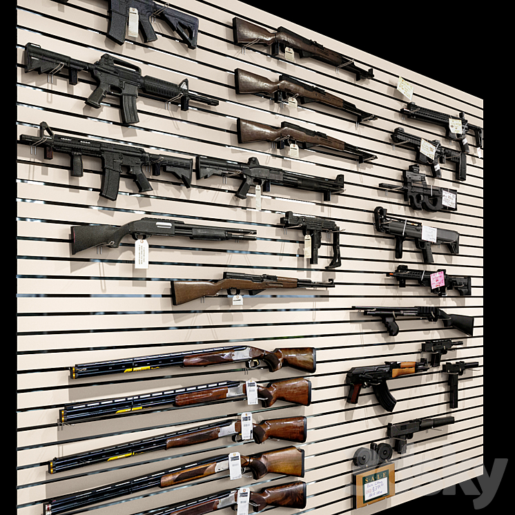 Gun store 3D Model
