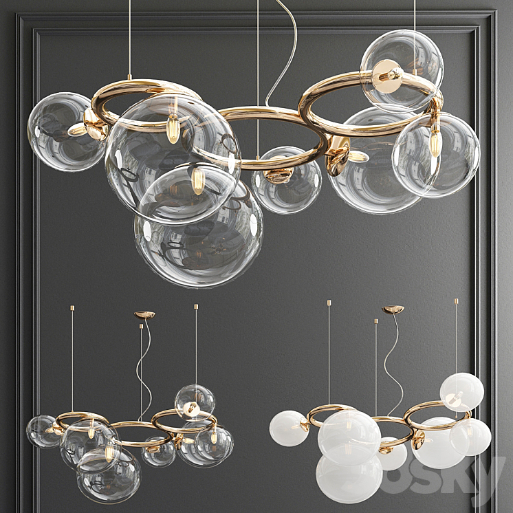 Puppet Ring Chandelier by Vistosi 3DS Max - thumbnail 1