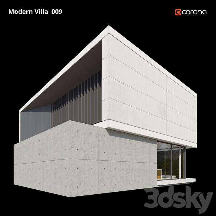 Modern Villa Design 009 G + 2 3D Model