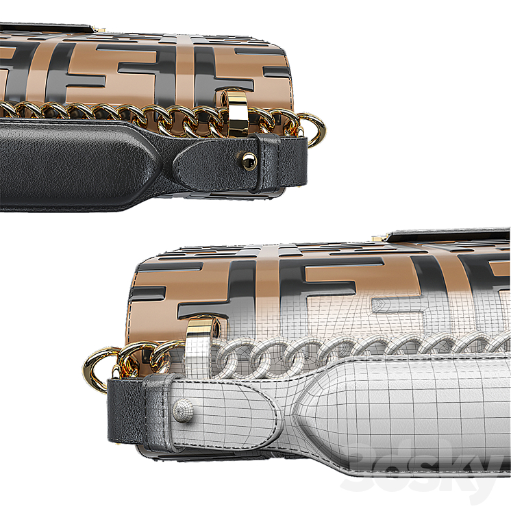Fendi bags KAN U 3D Model