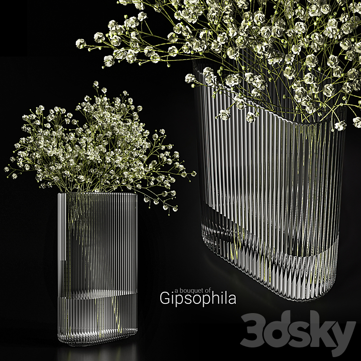 A bouquet of gypsophila 3DS Max - thumbnail 1