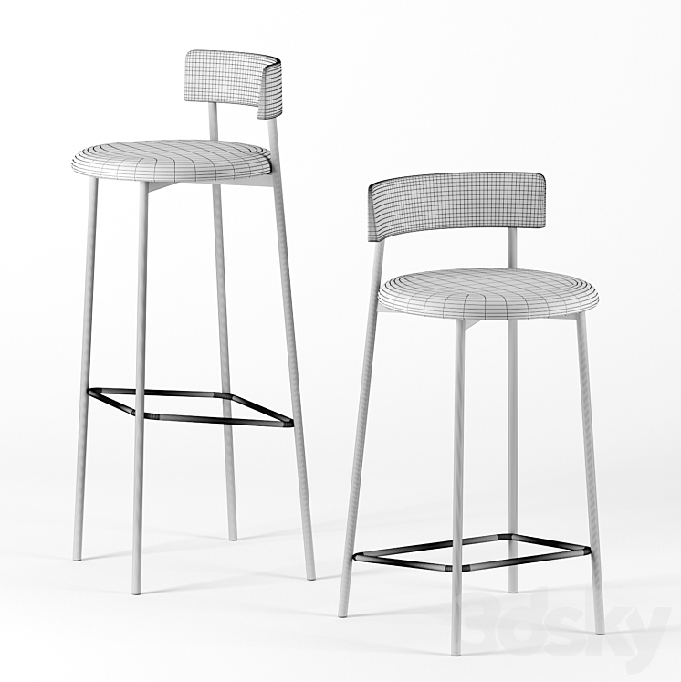 FRIDAY barstools by Fest 3D Model