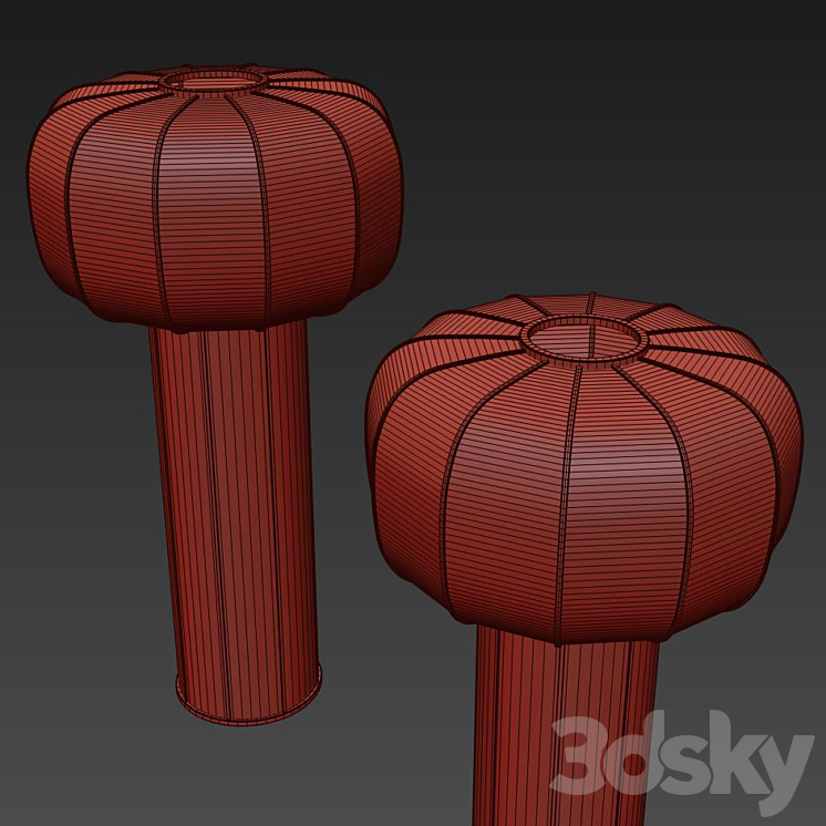 Kiku no Hana floor lamp by Time & Style 3D Model