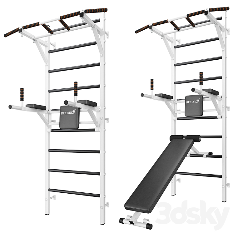 Record Monolith wall bars set 1 3D Model