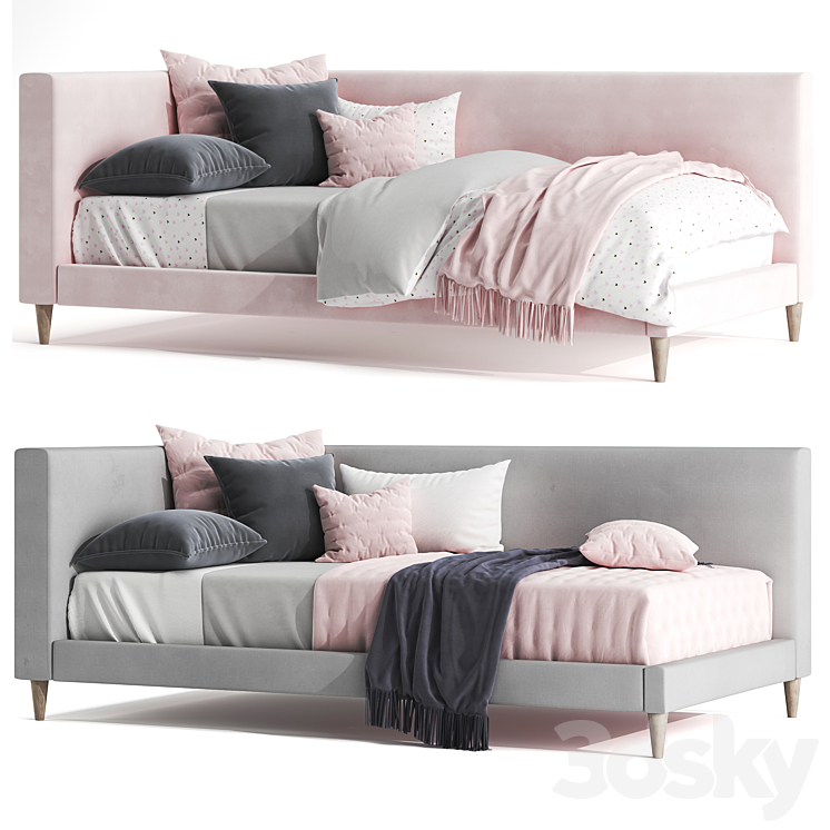 Pottery Barn corner timo bed 3DS Max - thumbnail 1