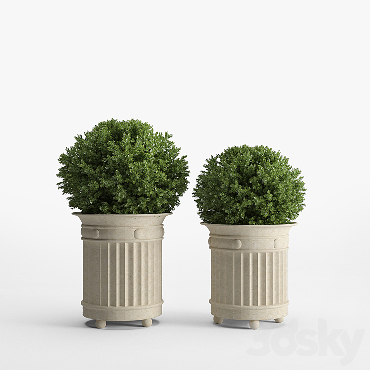 prescott planter set 3D Model
