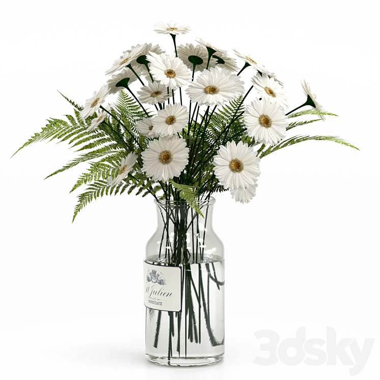 Bouquet with camomiles. 3DS Max - thumbnail 1