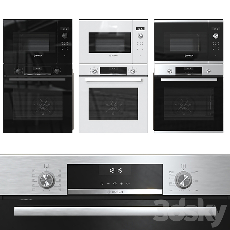 Bosch ovens and microwaves 3DS Max - thumbnail 1