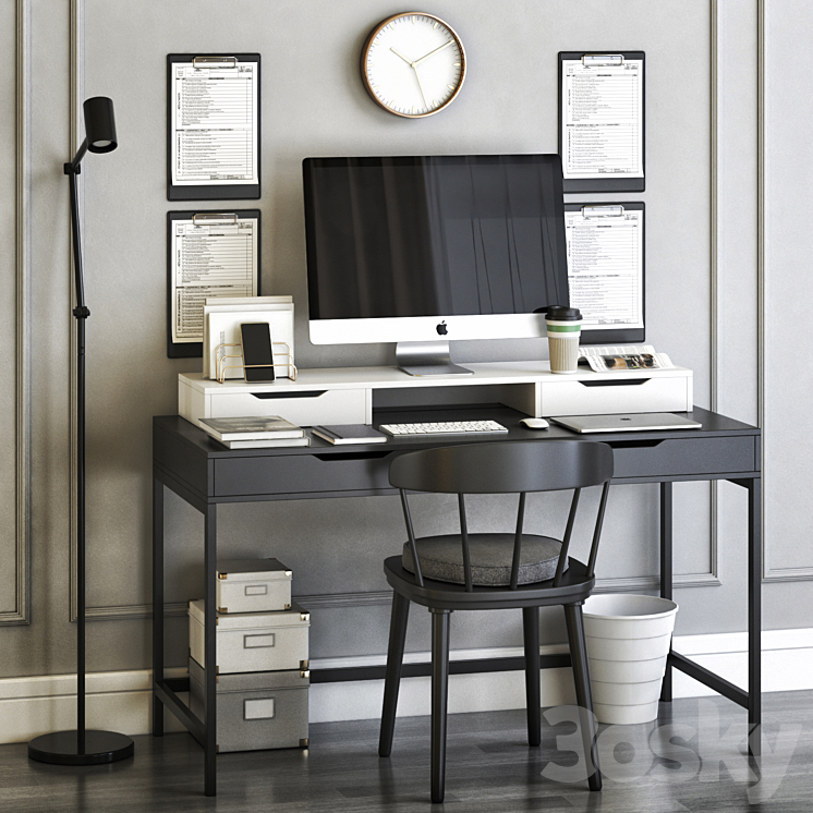 IKEA office workplace 26 3DS Max - thumbnail 1