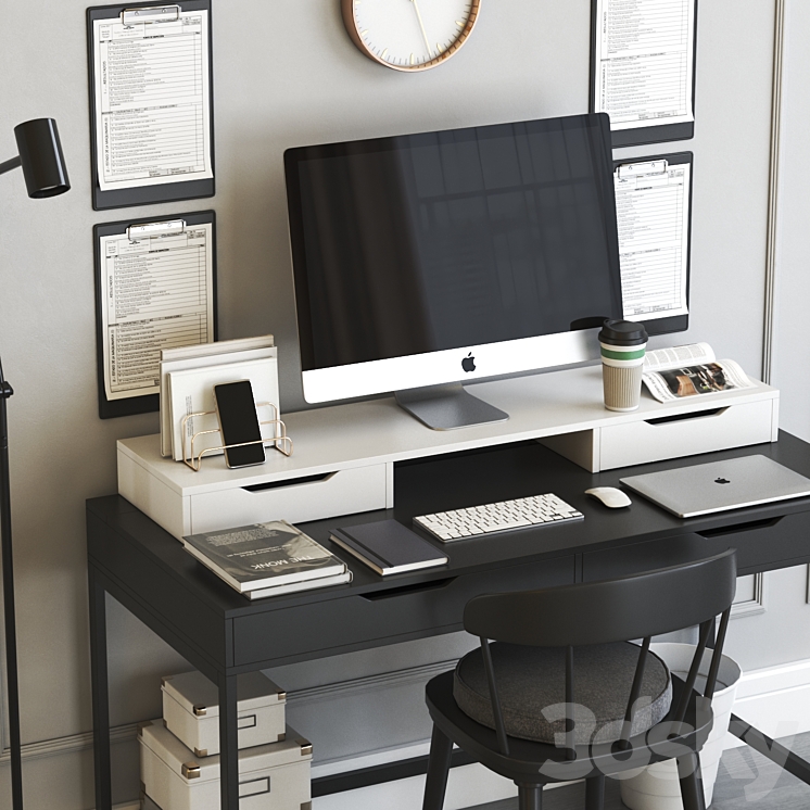 IKEA office workplace 26 3DS Max - thumbnail 2