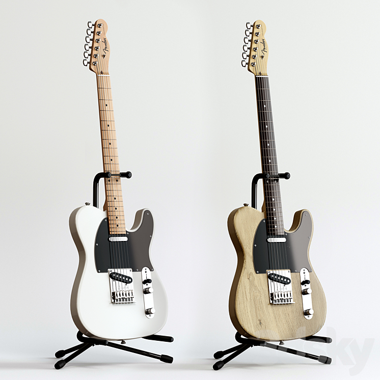 Electric Guitar Fender Telecaster 3D Model