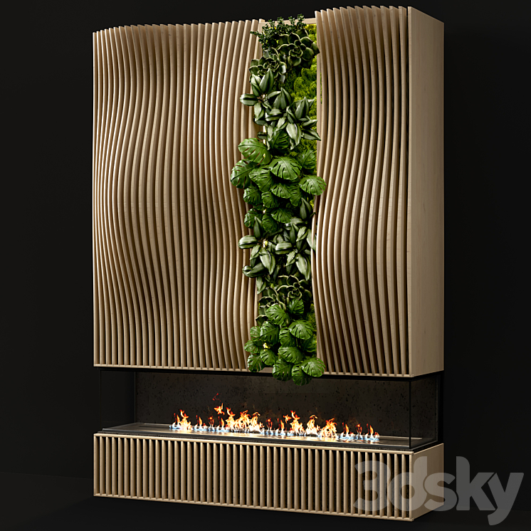 Fireplace modern 48 3DS Max - thumbnail 1