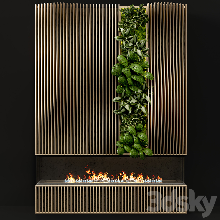Fireplace modern 48 3DS Max - thumbnail 2