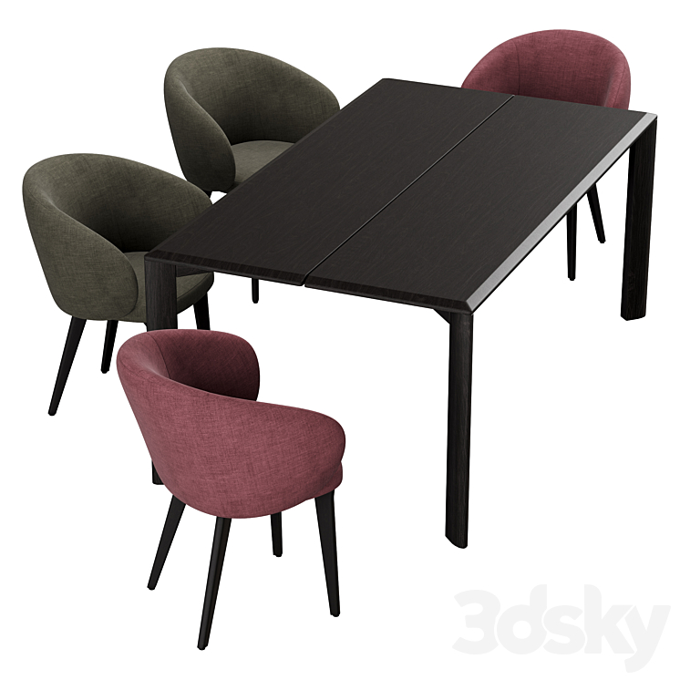 Expormim Kotai dining set 3D Model