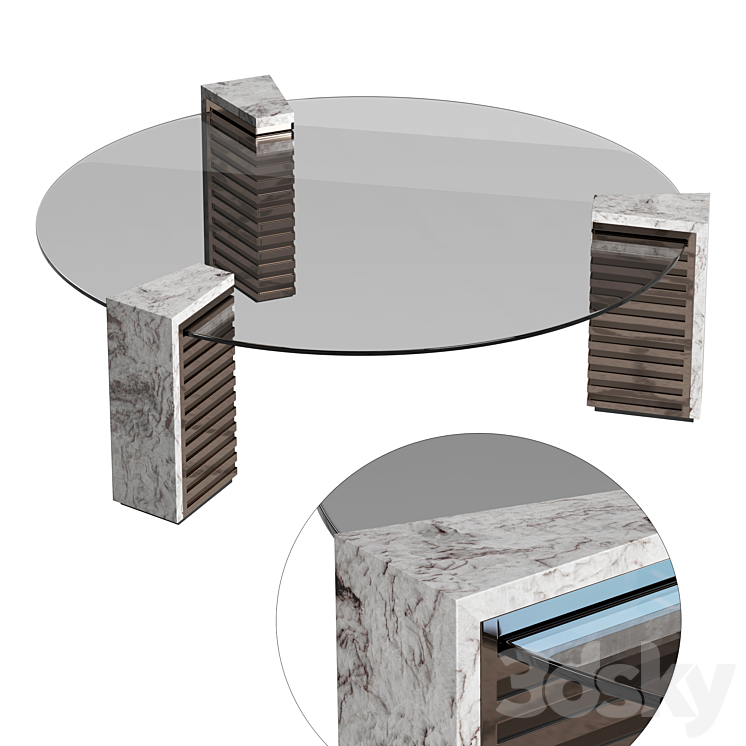Visionnaire Admeto Low table 3DS Max - thumbnail 1