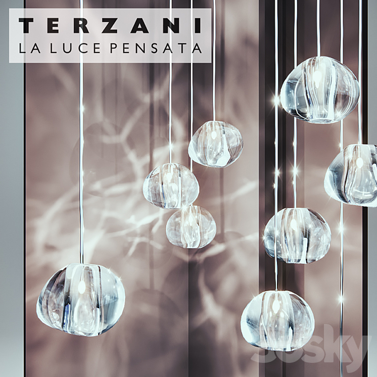 Terzani – Mizu Pendant Light 3DS Max - thumbnail 1
