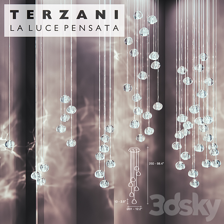 Terzani – Mizu Pendant Light 3DS Max - thumbnail 2