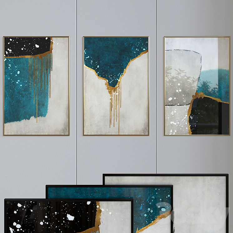 Canvas painting with frame 012 3DS Max - thumbnail 1
