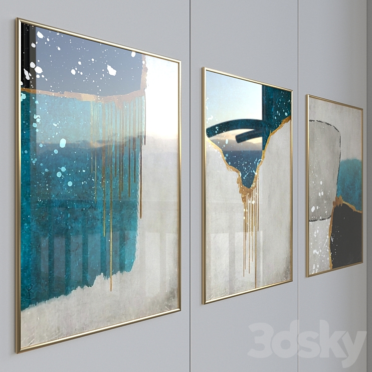 Canvas painting with frame 012 3DS Max - thumbnail 2