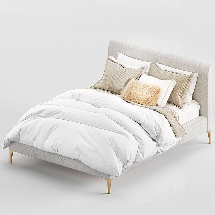 West Elm Andes bed 3D Model