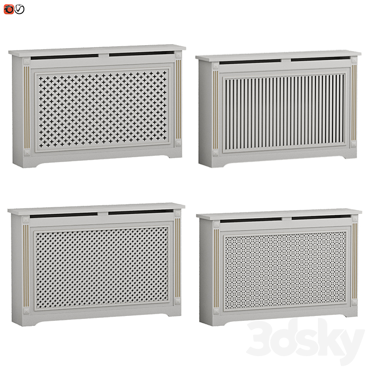 Decorative radiator screen set_04 3DS Max - thumbnail 1