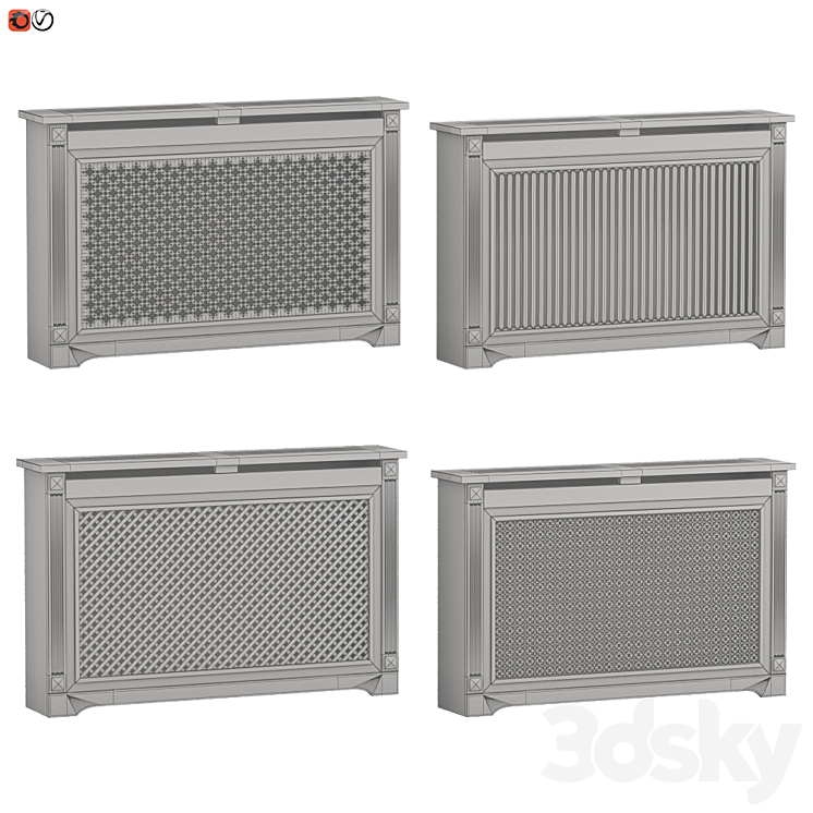Decorative radiator screen set_04 3DS Max - thumbnail 2