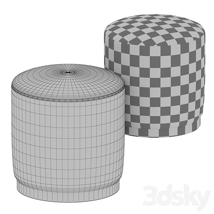 Zoey Leather Swivel Ottoman 02 (Crate and Barrel) Other soft seating