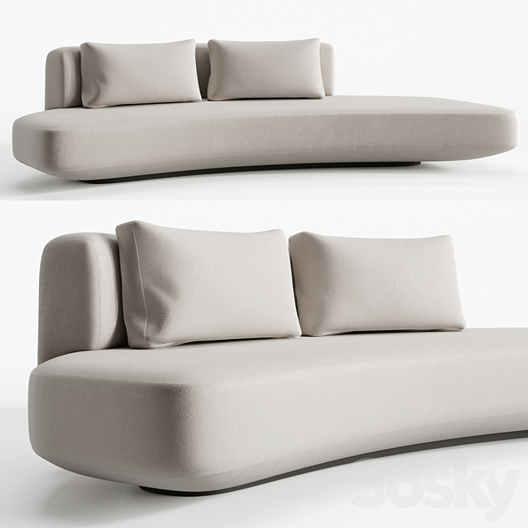 Audrey sofa 270 by Gallotti Radice 3DS Max - thumbnail 1