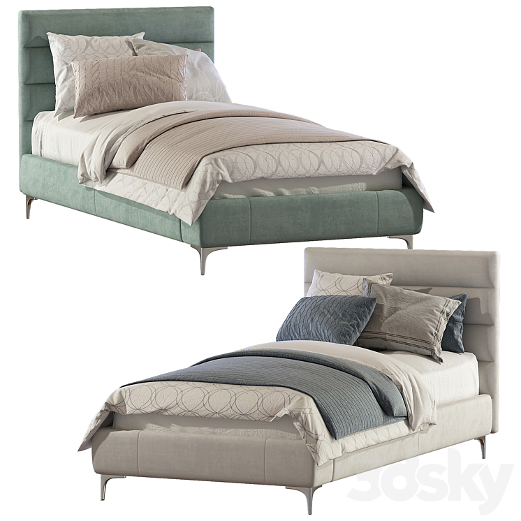 Bed Pfeiffer Upholstered Bed 2 3DS Max - thumbnail 1