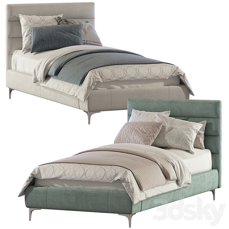 Bed Pfeiffer Upholstered Bed 2 3DS Max - thumbnail 2
