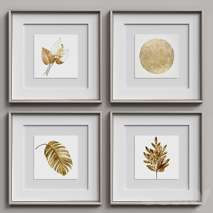 Nice Picture Frames Set 167 3DS Max - thumbnail 1