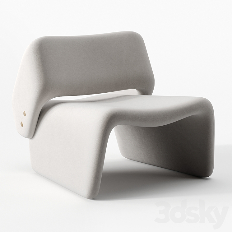 Ondine Lounge Chair by Jorge Zalszupin 3DS Max - thumbnail 1