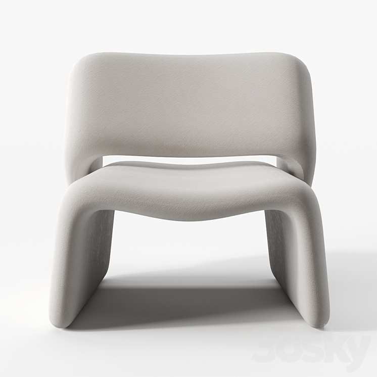 Ondine Lounge Chair by Jorge Zalszupin 3DS Max - thumbnail 2