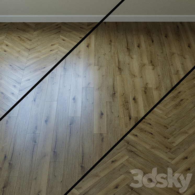 Vinyl laminate SPC Zeta La Casa 1236 Portofino - Wood - 3D model