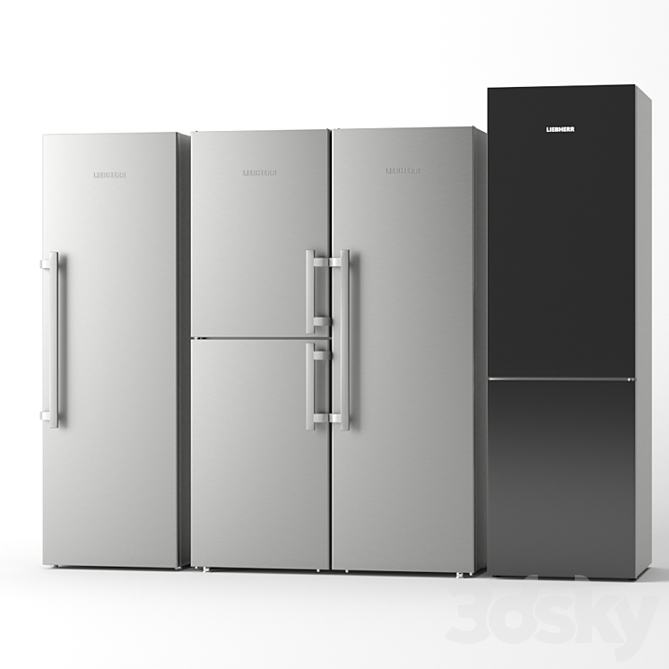 Refrigerator set Liebherr 3D Model