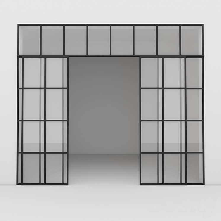 Aluminum door 5 3D Model