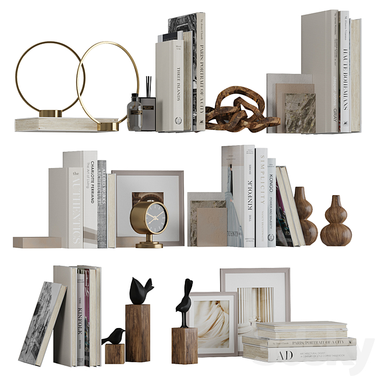 Decor shelf set 2 3D Model