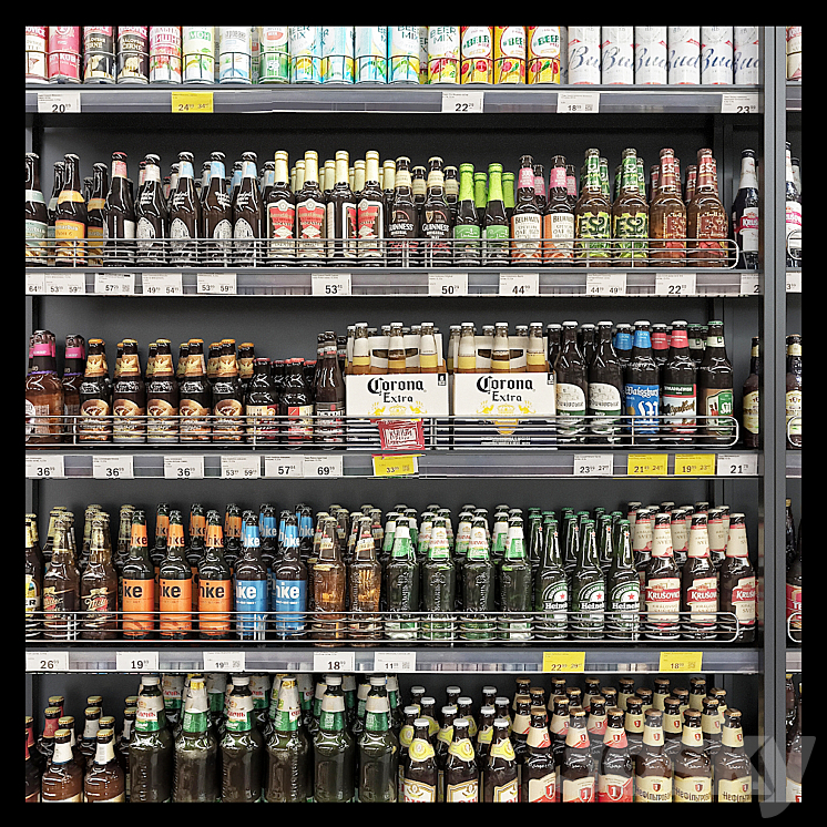 Beer store 3D Model