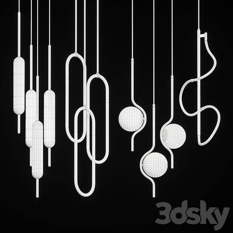 Collection of pendant lights Lampatron # 1 3D Model
