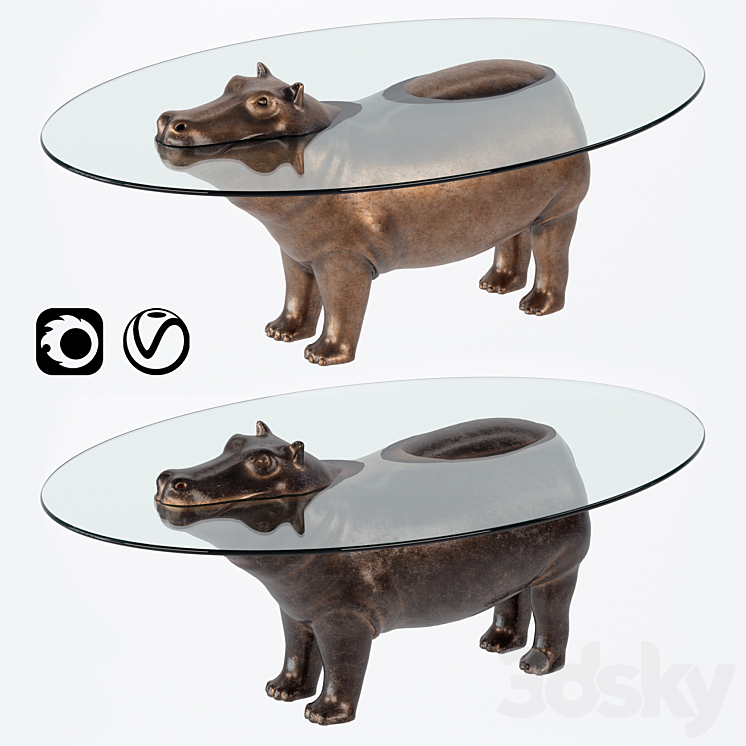 Hippo Table 01 3DS Max - thumbnail 1