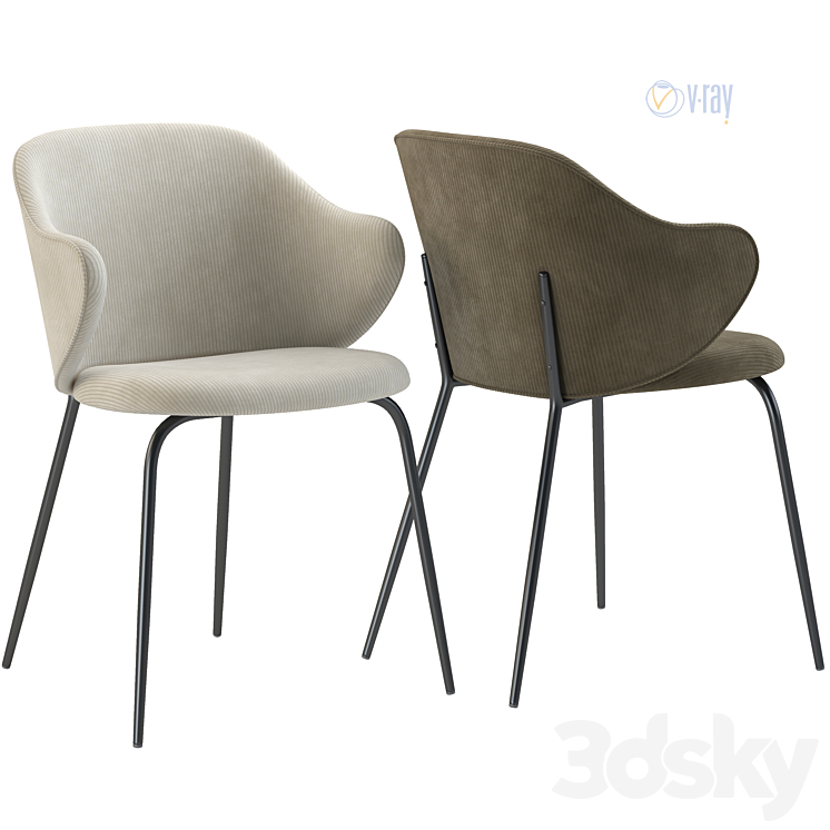 La Forma.  IRUNE TABLE. Suanne Ziggy. Chair М-44 Vetro Mebel 3DS Max Model - thumbnail 2