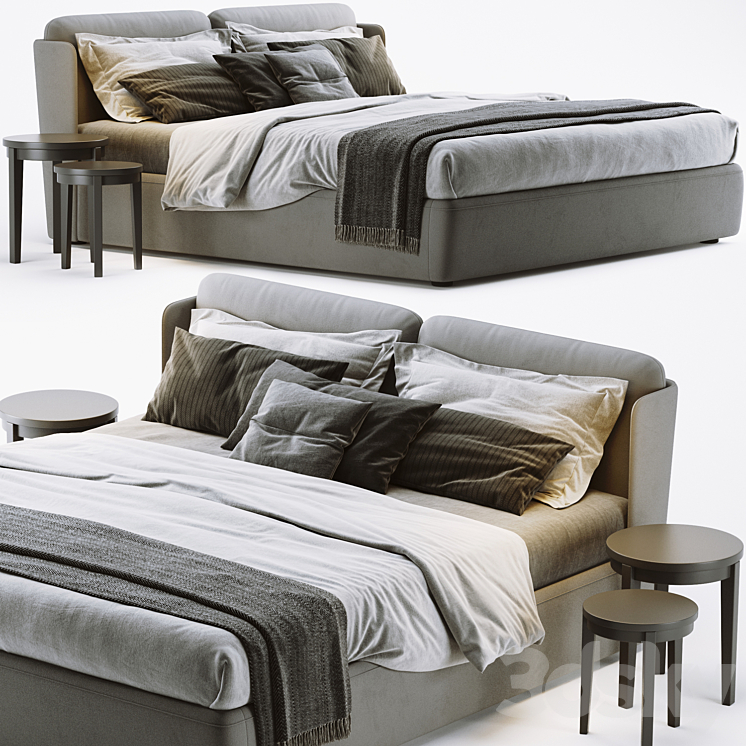 Meridiani Kira Bed Bed 3d Model