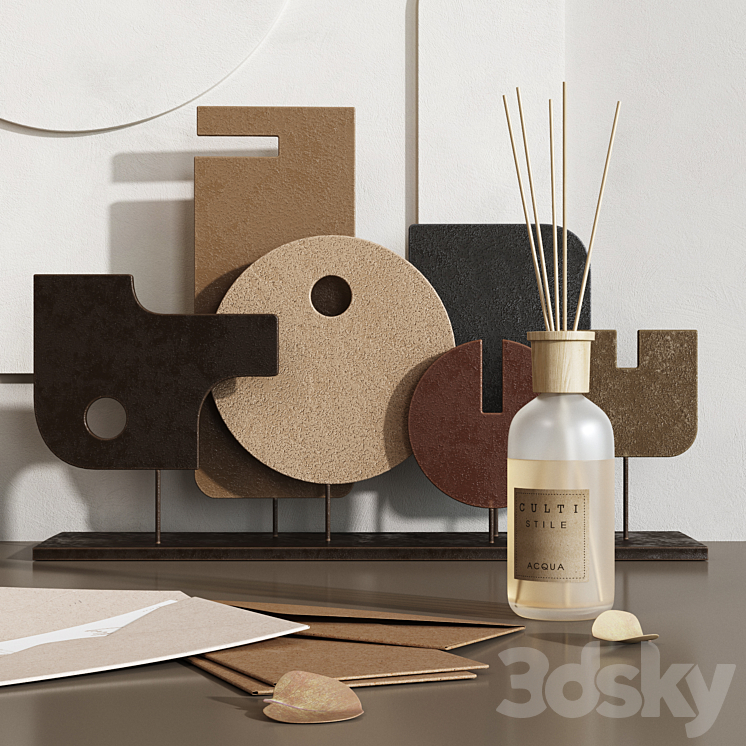 Gypsum_panno_decorative_set 3D Model