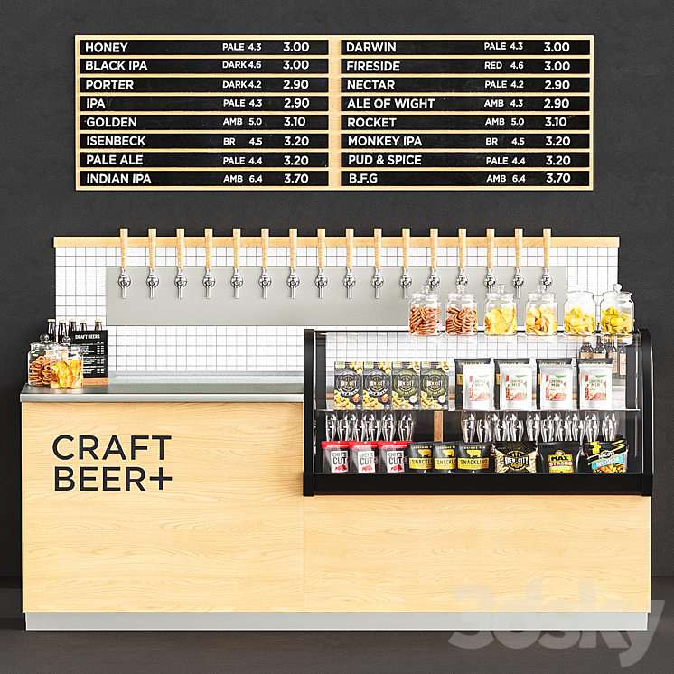 Beer taps shop 3D Model