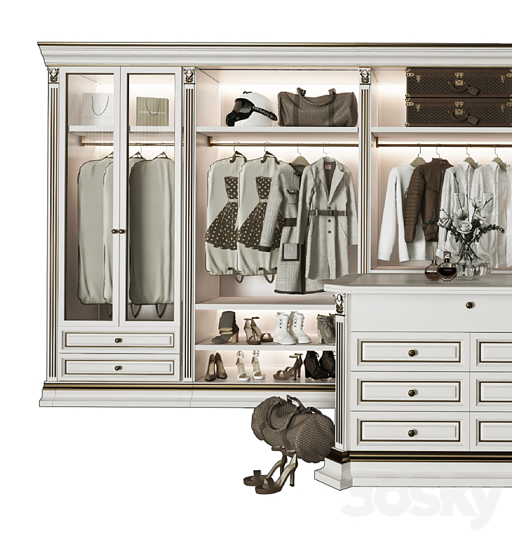 Dressing room Benedetti luxury_2 3DS Max - thumbnail 2